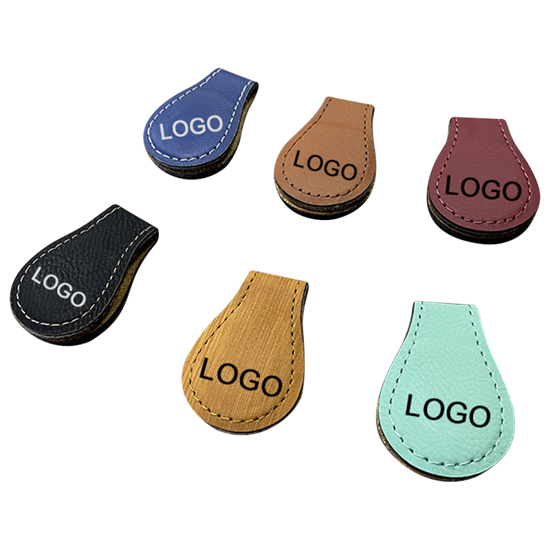 Semn de carte cu magnet din piele cu laser