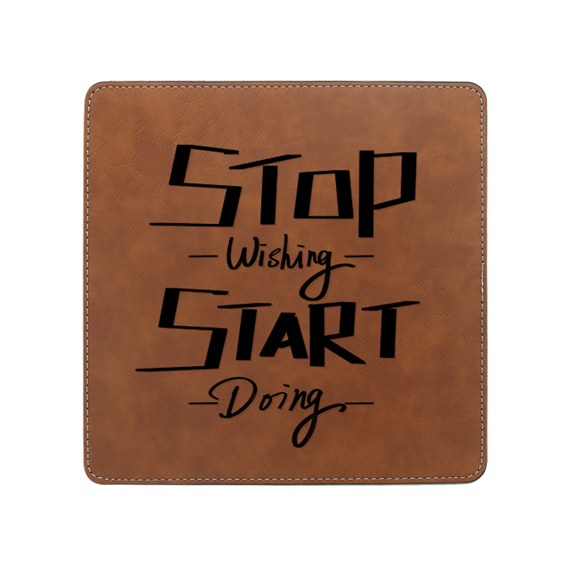 Mouse Pad pătrată din piele din piele cu laser 20*20cm