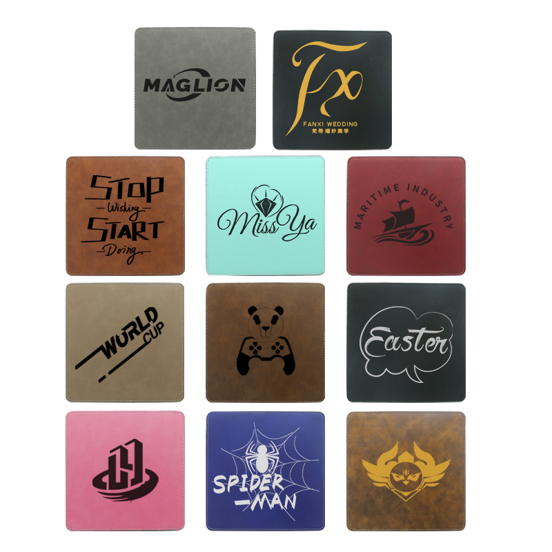 Mouse Pad pătrată din piele din piele cu laser 20*20cm