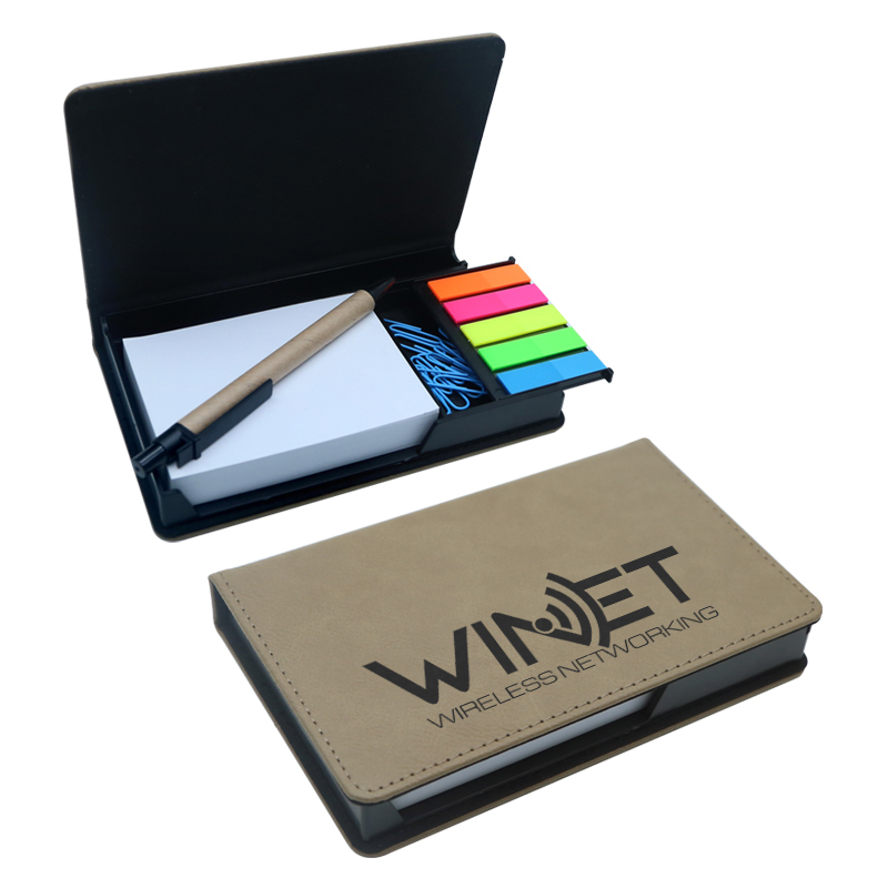 Suport pentru notepad dreptunghiular din piele din piele