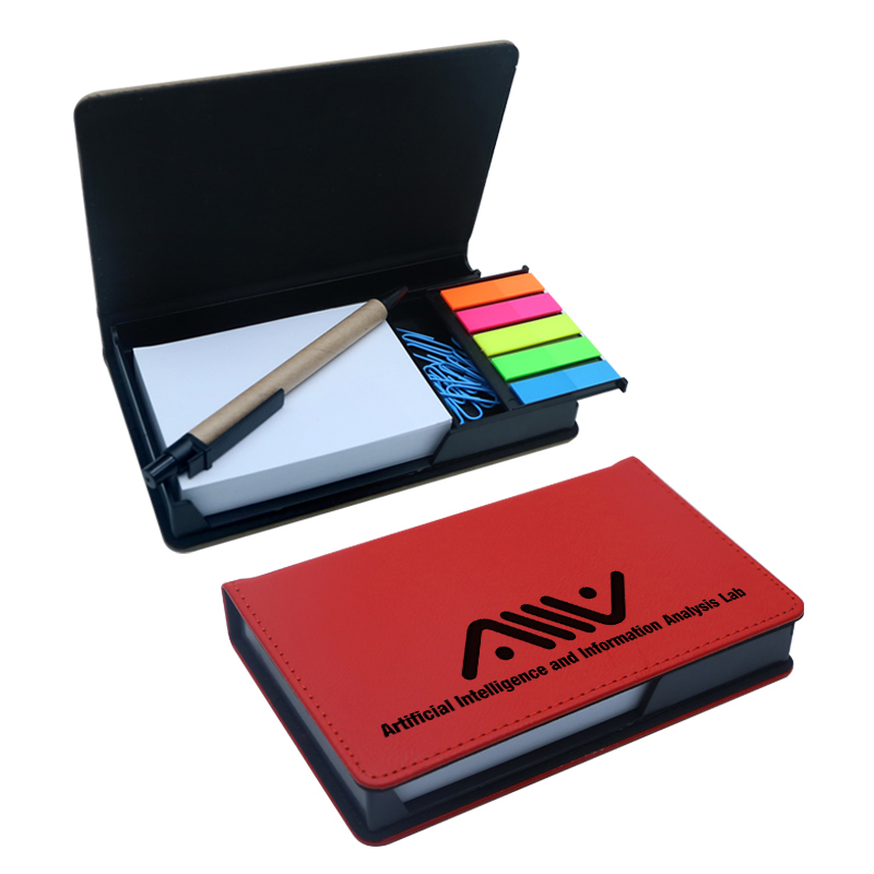 Suport pentru notepad dreptunghiular din piele din piele