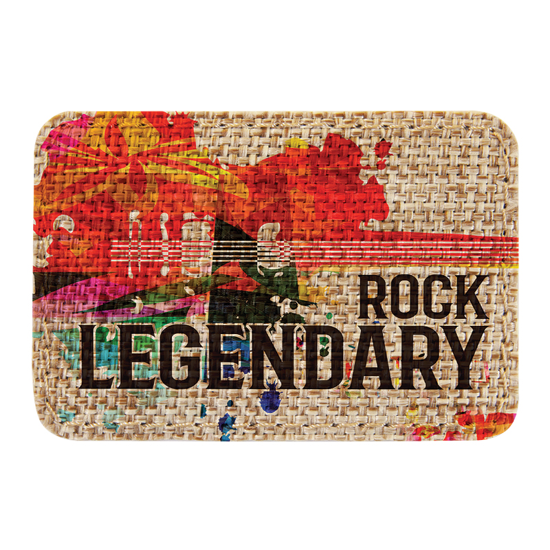 Patch sublimabil dreptunghiular din pânză de 3' x 2' cu adeziv