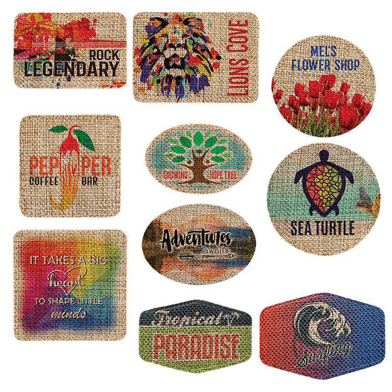 3 1/2' x 2 1/2' Patch sublimabil dreptunghiular cu adeziv