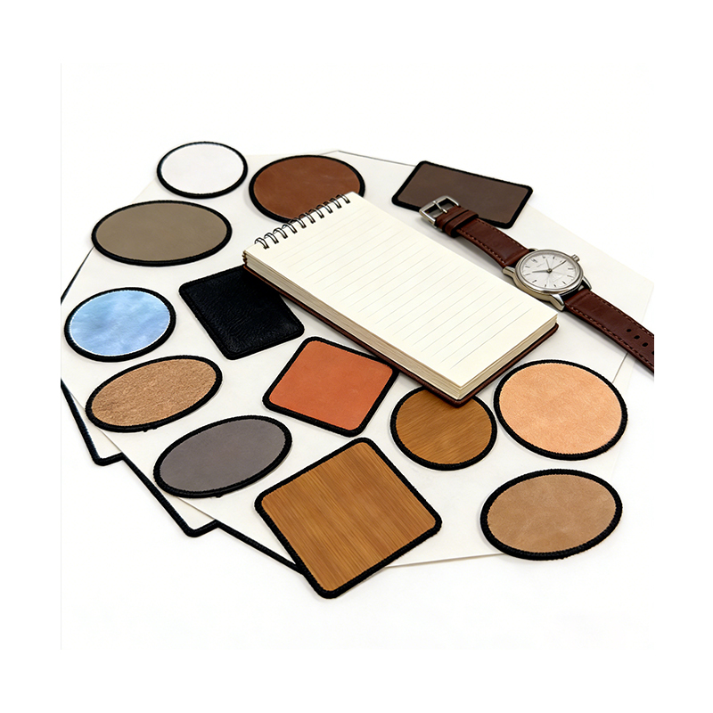 3 1/2' x 2 1/2' dreptunghi laserabil plasture Merrow din piele cu adeziv