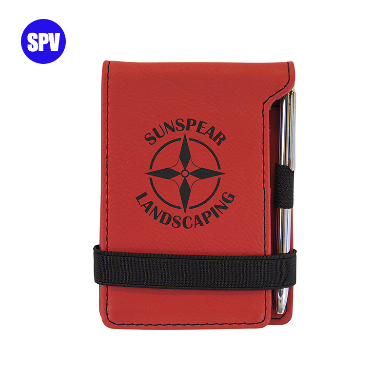 Mini blocnotes din piele cu creion laser