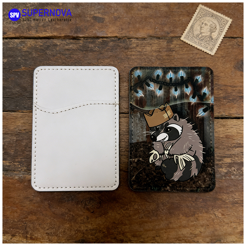 Suport pentru card de telefon din piele din piele sublimată cu magnet Suport pentru card de telefon din piele din piele sublimată cu magnet