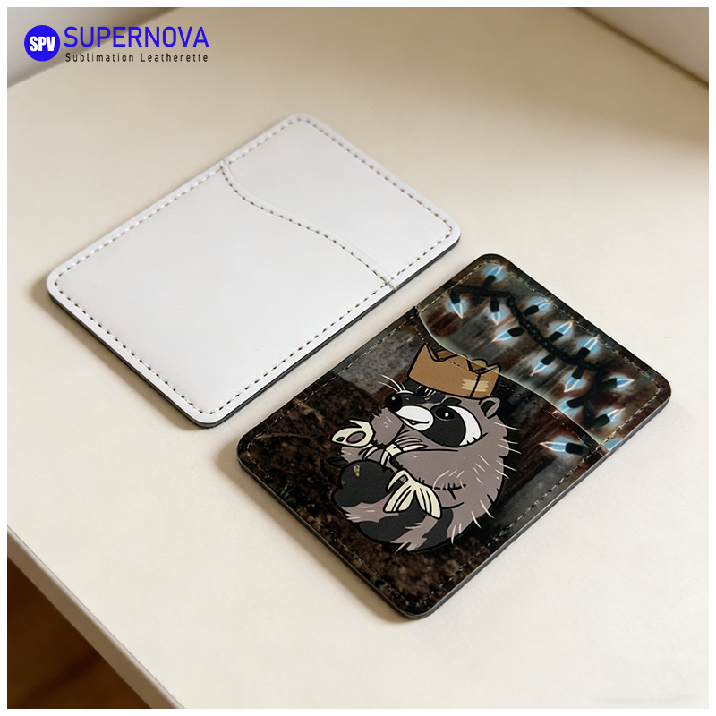 Suport pentru card de telefon din piele din piele sublimată cu magnet Suport pentru card de telefon din piele din piele sublimată cu magnet