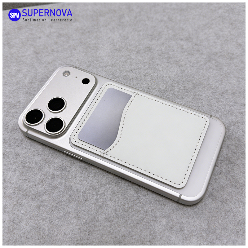 Suport pentru card de telefon din piele din piele sublimată cu magnet Suport pentru card de telefon din piele din piele sublimată cu magnet