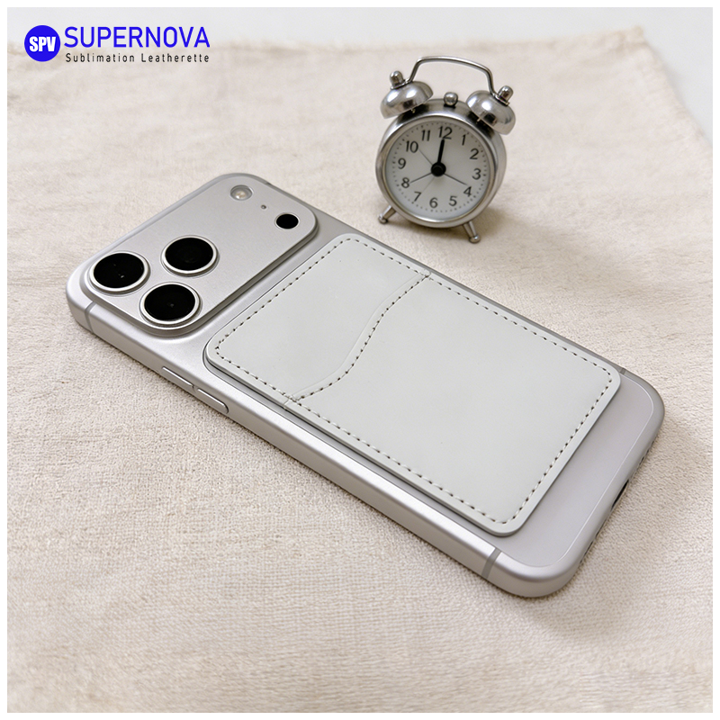 Suport pentru card de telefon din piele din piele sublimată cu magnet Suport pentru card de telefon din piele din piele sublimată cu magnet