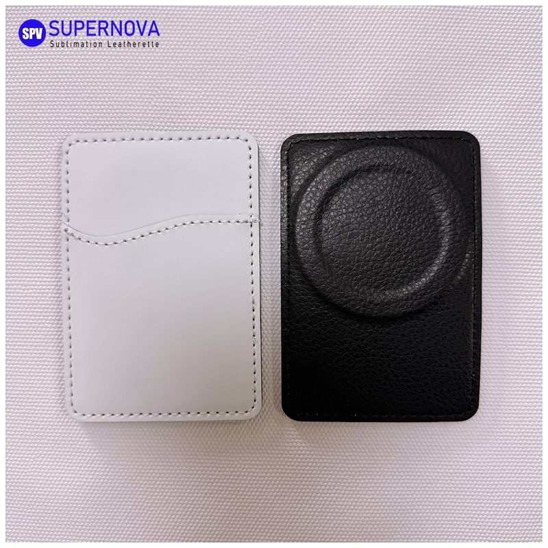 Suport pentru card de telefon din piele din piele sublimată cu magnet Suport pentru card de telefon din piele din piele sublimată cu magnet