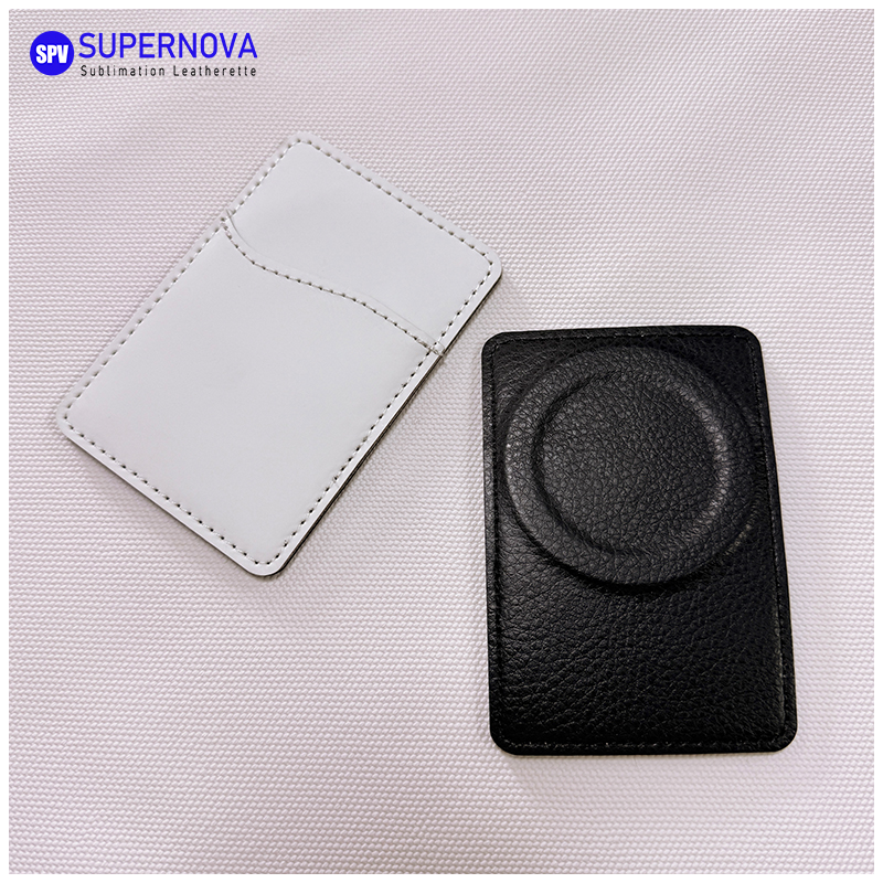 Suport pentru card de telefon din piele din piele sublimată cu magnet Suport pentru card de telefon din piele din piele sublimată cu magnet