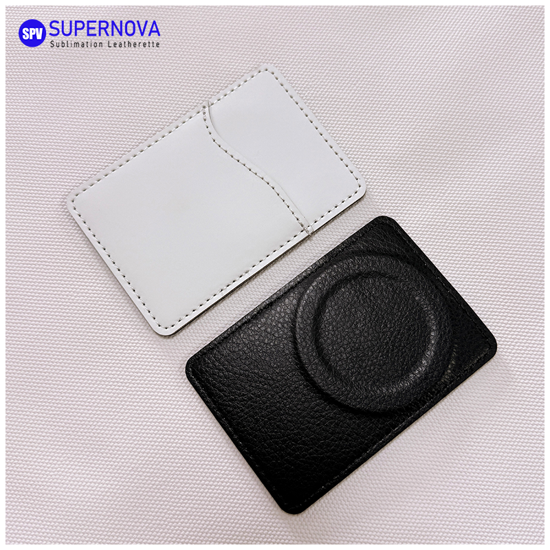 Suport pentru card de telefon din piele din piele sublimată cu magnet Suport pentru card de telefon din piele din piele sublimată cu magnet