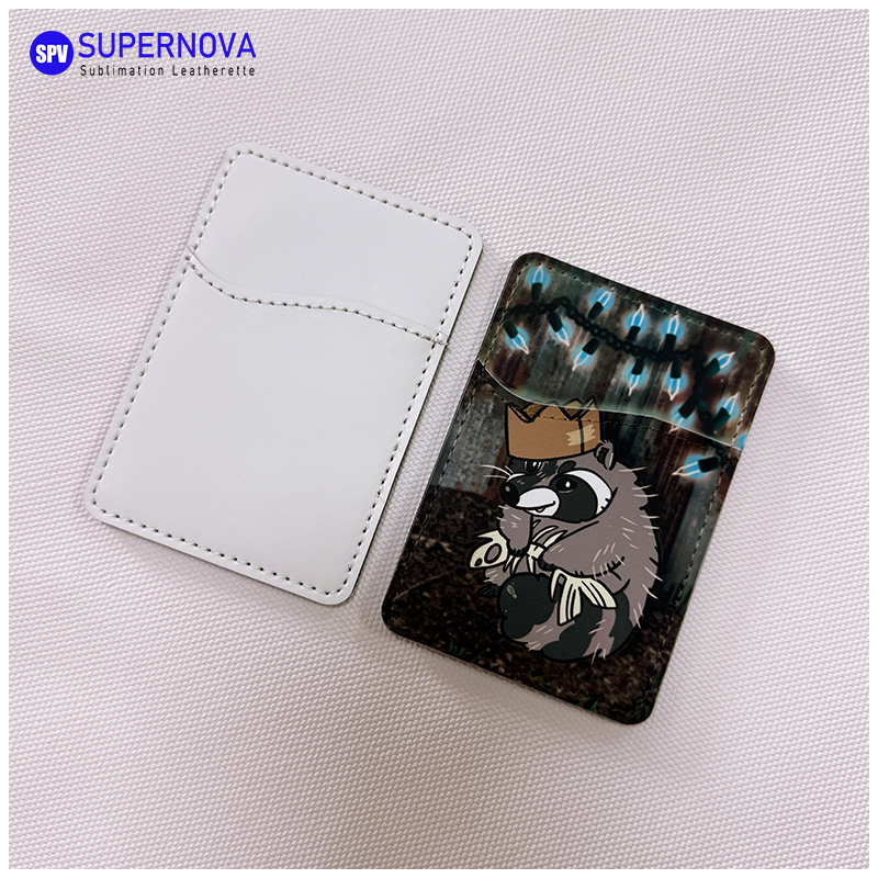 Suport pentru card de telefon din piele din piele sublimată cu magnet Suport pentru card de telefon din piele din piele sublimată cu magnet