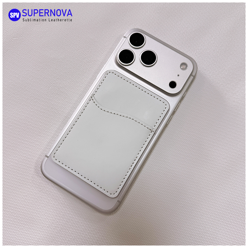 Suport pentru card de telefon din piele din piele sublimată cu magnet Suport pentru card de telefon din piele din piele sublimată cu magnet