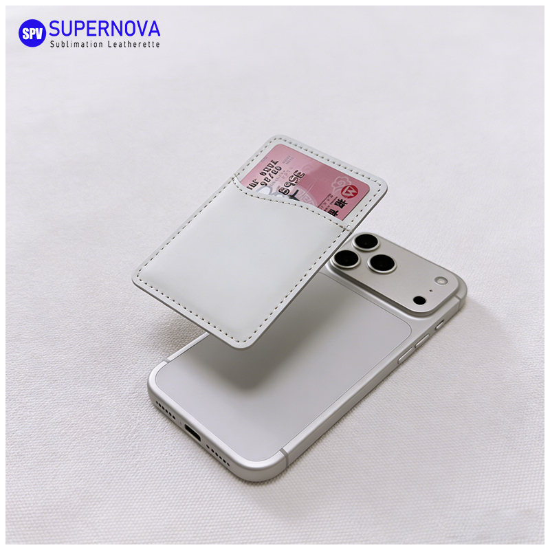 Suport pentru card de telefon din piele din piele sublimată cu magnet Suport pentru card de telefon din piele din piele sublimată cu magnet