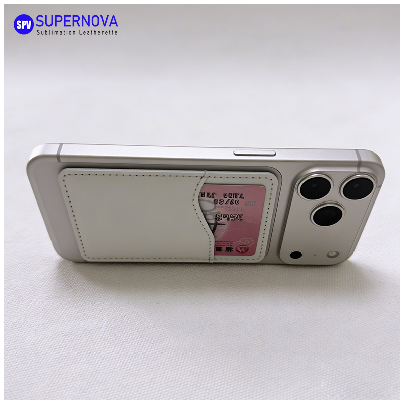 Suport pentru card de telefon din piele din piele sublimată cu magnet Suport pentru card de telefon din piele din piele sublimată cu magnet