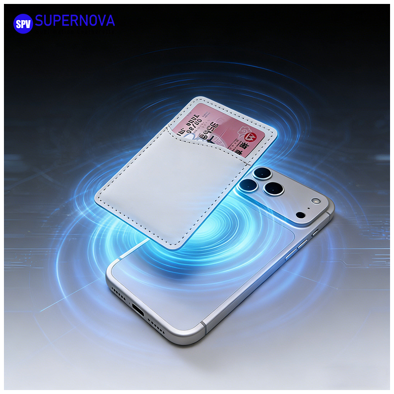 Suport pentru card de telefon din piele din piele sublimată cu magnet Suport pentru card de telefon din piele din piele sublimată cu magnet