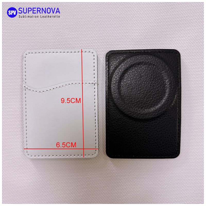 Suport pentru card de telefon din piele din piele sublimată cu magnet Suport pentru card de telefon din piele din piele sublimată cu magnet