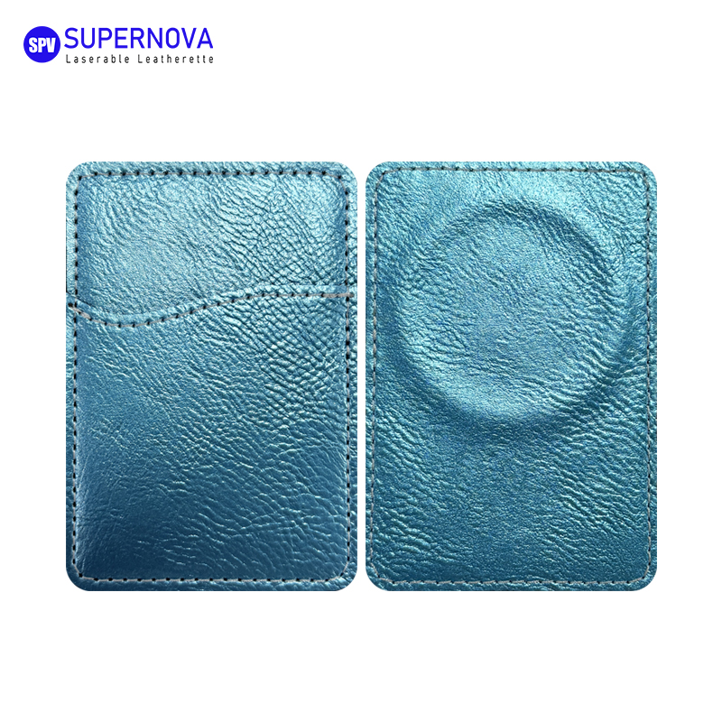 Suport pentru carduri de telefon din piele cu laser cu magnet