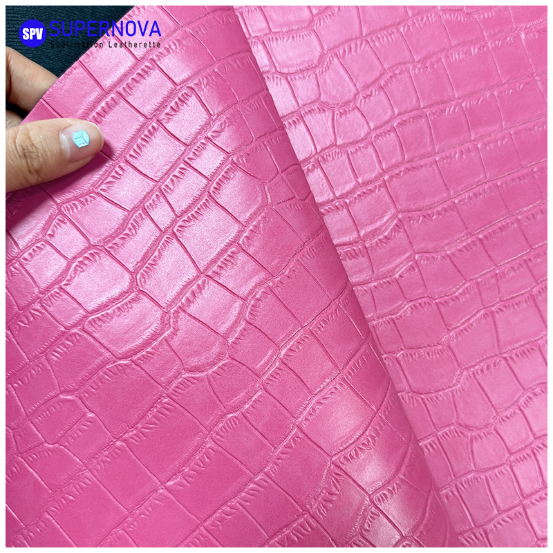 Foaie din piele din piele imprimată cu laser în relief cu crocodil, cu adeziv/fără adeziv Foaie din piele din piele imprimată cu laser în relief cu crocodil, cu adeziv/fără adeziv