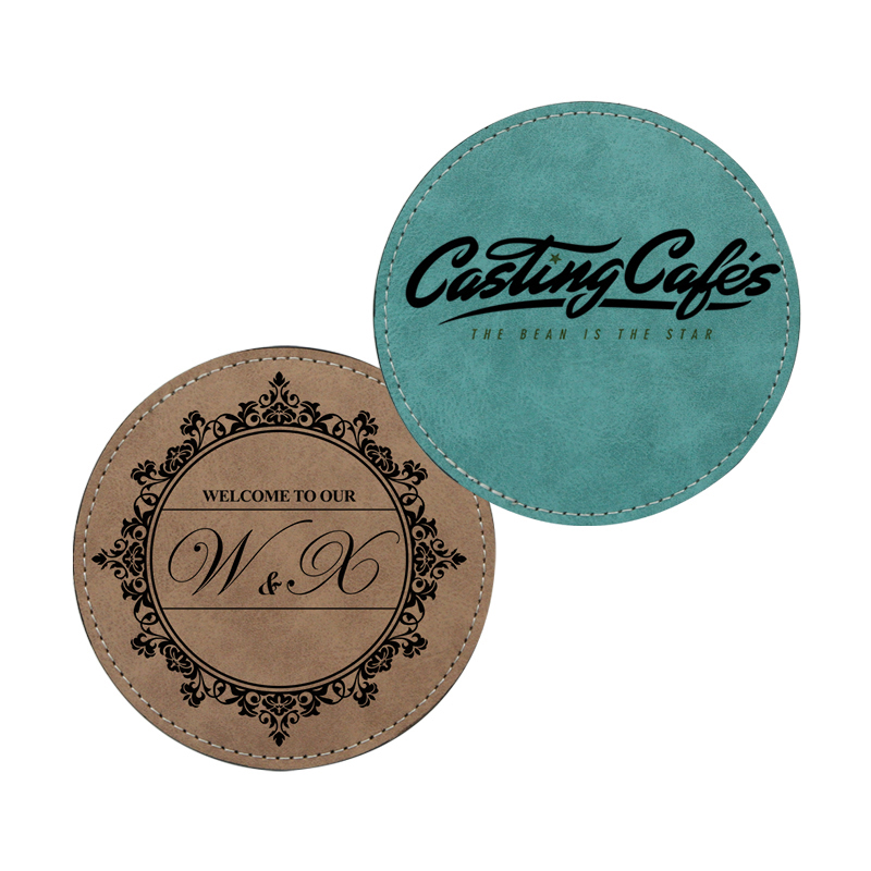 Sublimare cană din piele PU Coaster -Rotund Sublimare cană din piele PU Coaster -Rotund