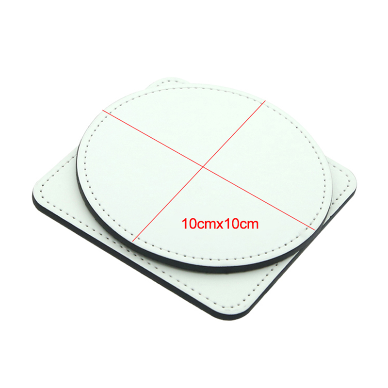 Sublimare cană din piele PU Coaster -Rotund Sublimare cană din piele PU Coaster -Rotund