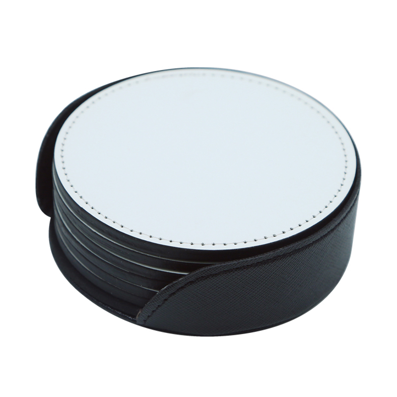 Sublimare cană din piele PU Coaster -Rotund Sublimare cană din piele PU Coaster -Rotund