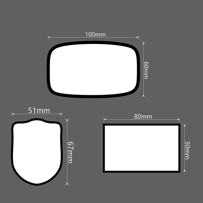 3 1/2' x 2 1/2' dreptunghi sublimare patch-uri din piele cu adeziv