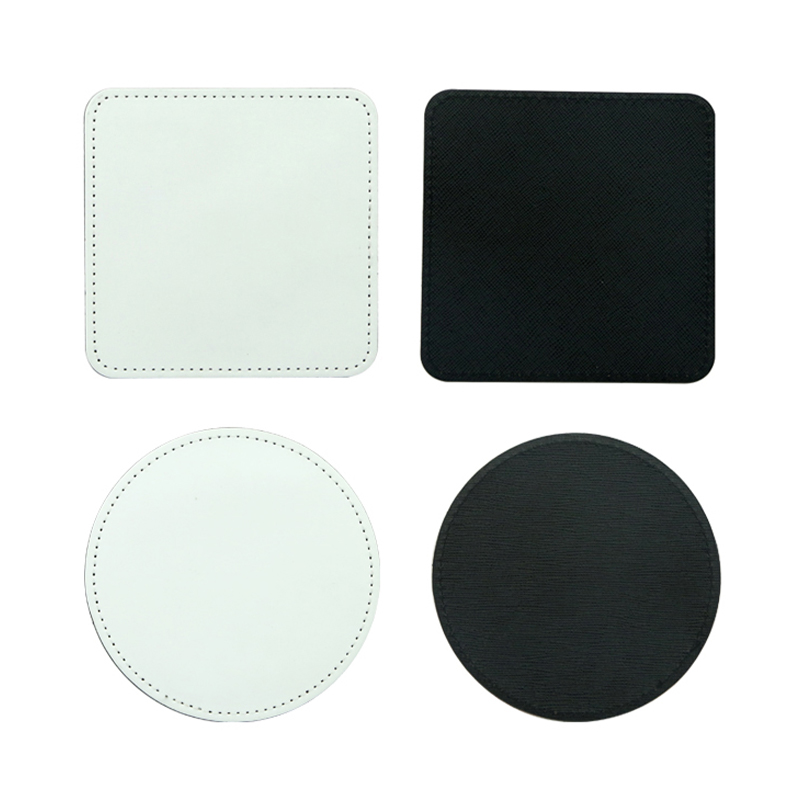 Sublimare cană din piele PU Coaster -Rotund Sublimare cană din piele PU Coaster -Rotund