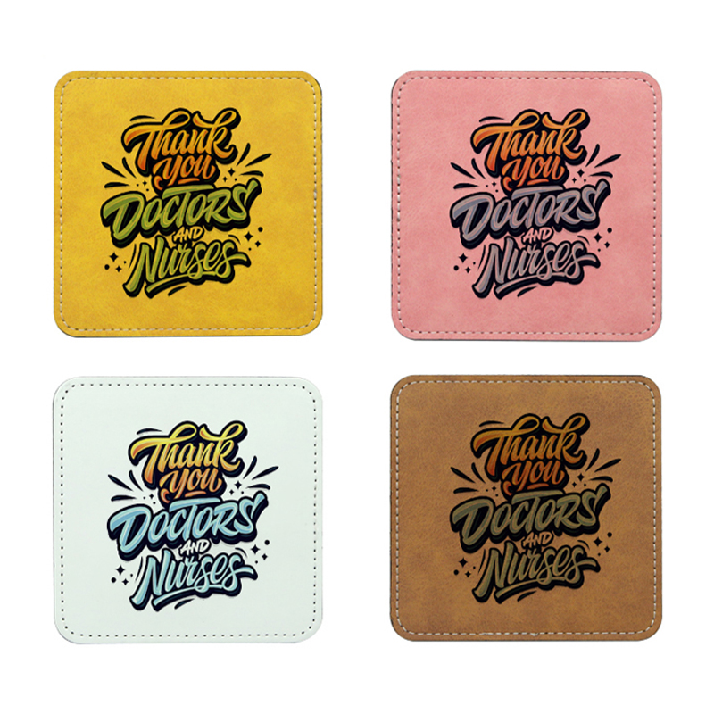 Sublimare cană din piele PU Coaster -Pătrat