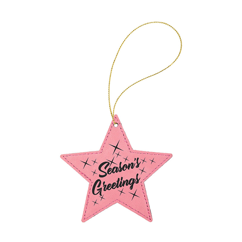 Ornament de stea din piele din piele cu laser Ornament de stea din piele din piele cu laser