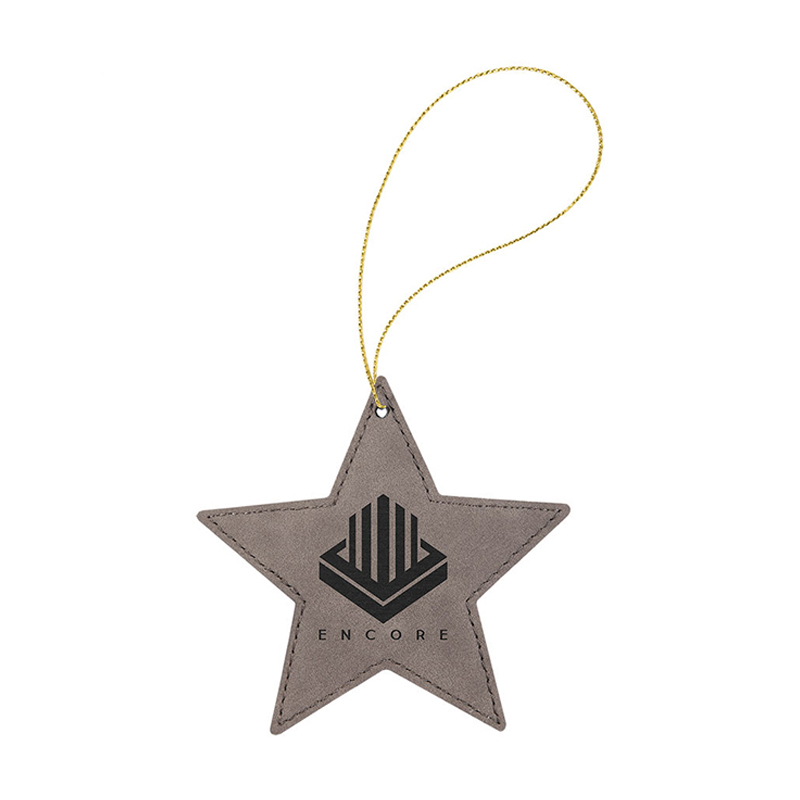 Ornament de stea din piele din piele cu laser Ornament de stea din piele din piele cu laser