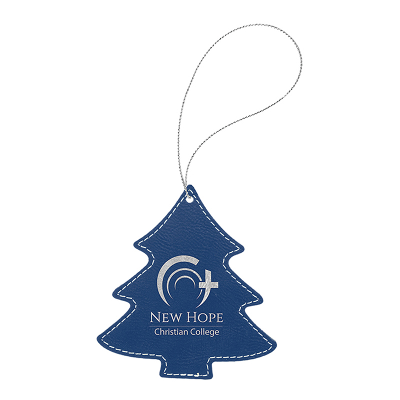 Ornament de copac din piele din piele cu laser
