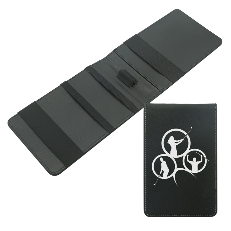 Suport pentru card de punctaj de golf din piele din piele laser Suport pentru card de punctaj de golf din piele din piele laser