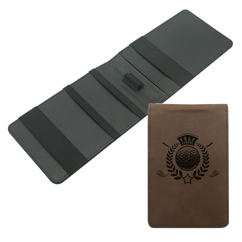 Suport pentru card de punctaj de golf din piele din piele laser Suport pentru card de punctaj de golf din piele din piele laser