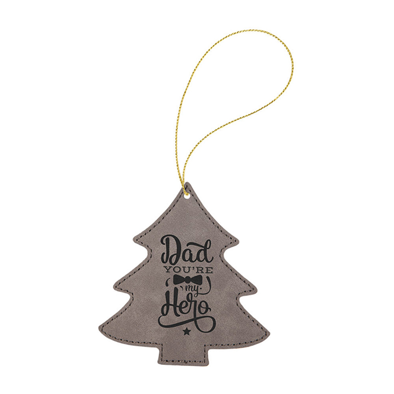 Ornament de copac din piele din piele cu laser