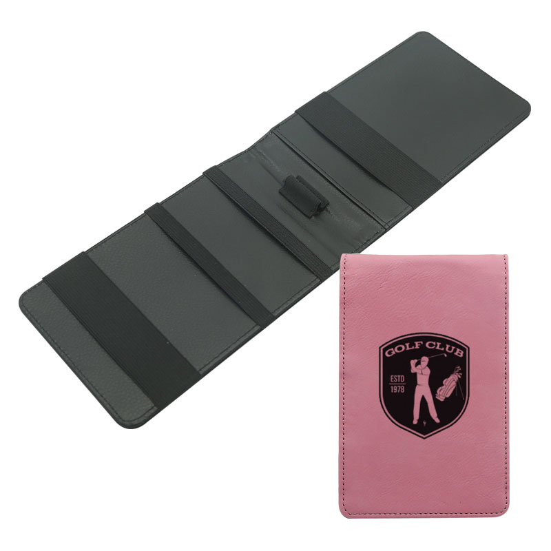 Suport pentru card de punctaj de golf din piele din piele laser Suport pentru card de punctaj de golf din piele din piele laser
