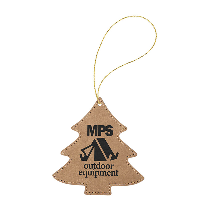 Ornament de copac din piele din piele cu laser