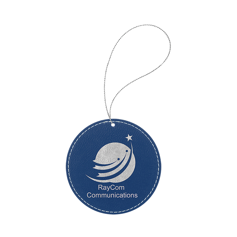 Ornament rotund din piele cu laser