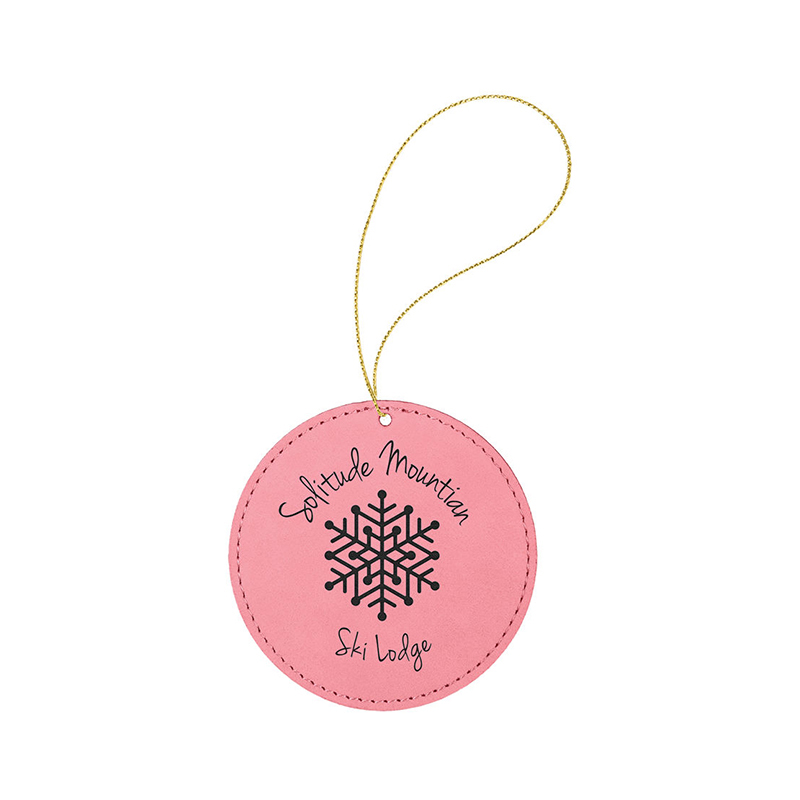 Ornament rotund din piele cu laser
