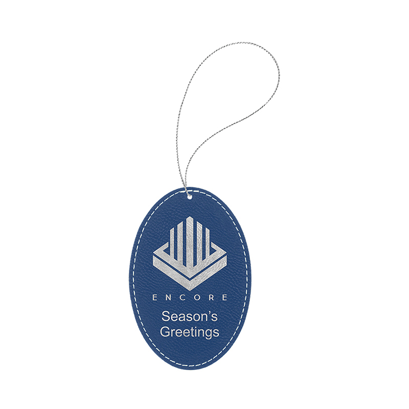 Ornament oval din piele cu laser