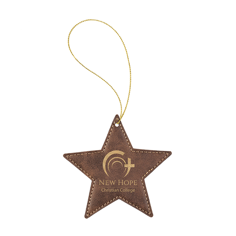 Ornament de stea din piele din piele cu laser Ornament de stea din piele din piele cu laser