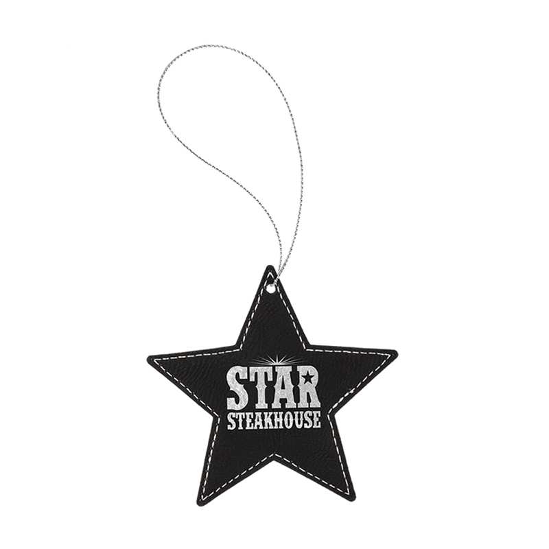 Ornament de stea din piele din piele cu laser Ornament de stea din piele din piele cu laser