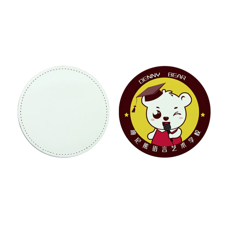 Patch-uri rotunde din piele de sublimare de 2 1/2' cu adeziv