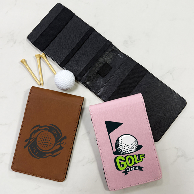 Suport pentru carte de punctaj de golf din piele din piele pentru sublimare