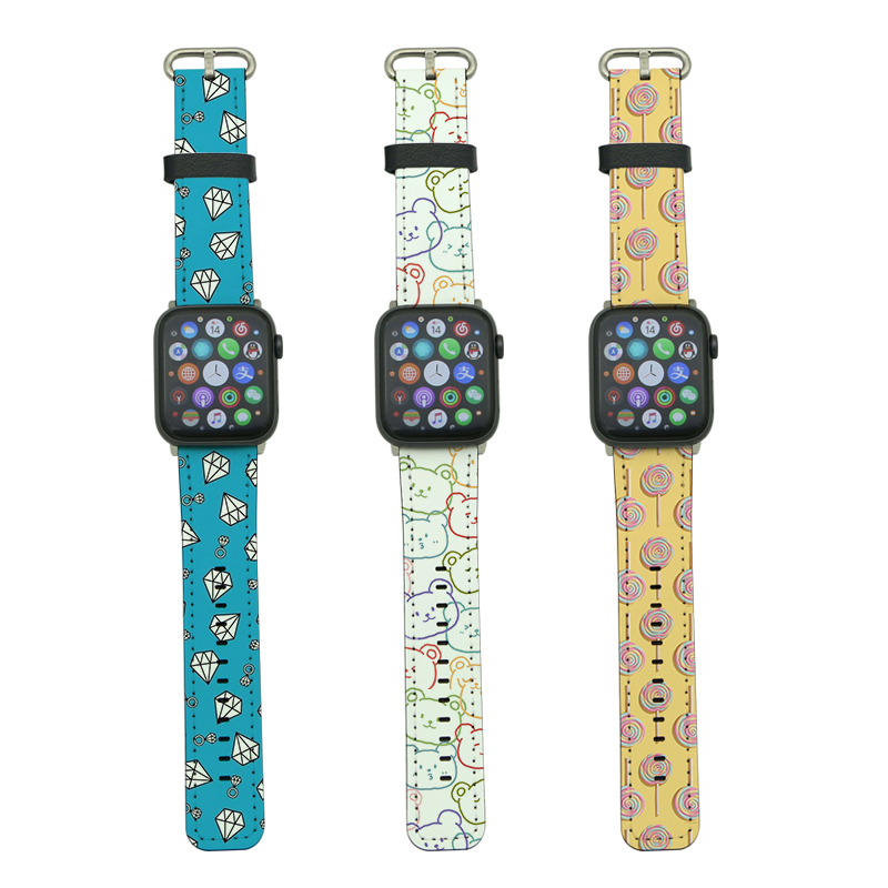 Curele Apple Watch din piele PU pentru sublimare pentru seria 1/2/3-38mm