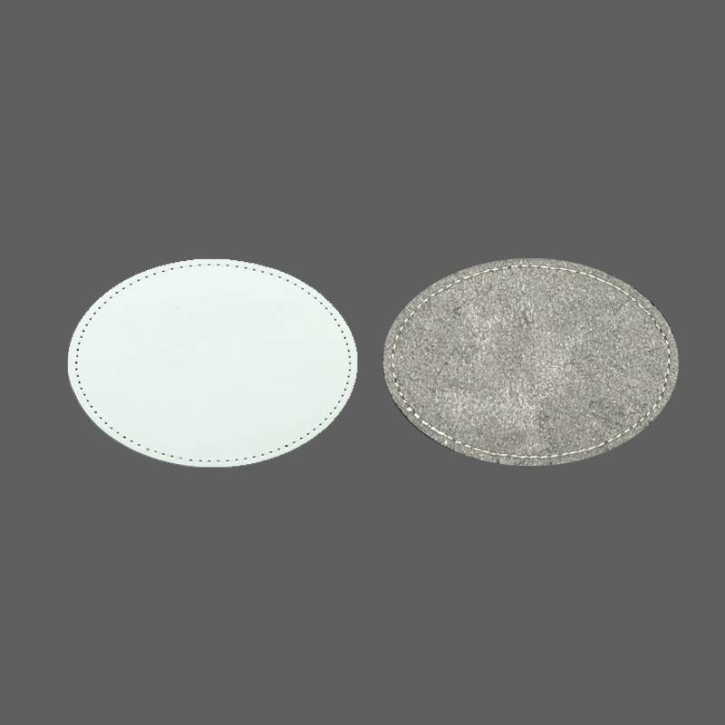 3 1/2' x 2 1/2' Patch-uri de sublimare ovale din piele cu adeziv