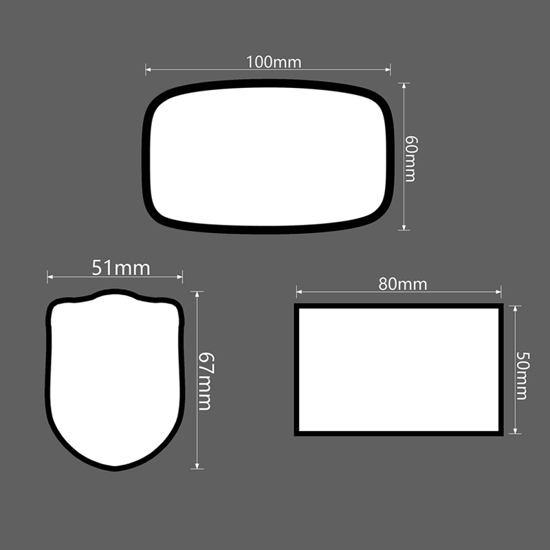 2 1/2' x 2 1/2' Patch-uri din piele sublimată cu adeziv