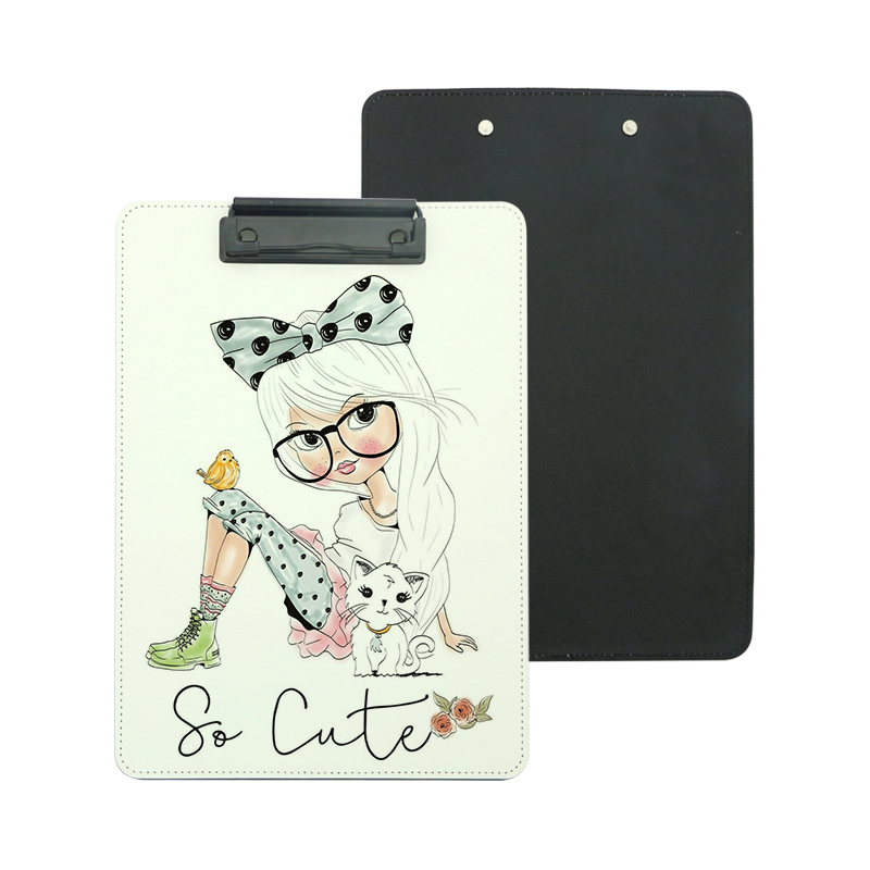 Clipboard sublimare din piele PU cu clip metalic - A4 Clipboard sublimare din piele PU cu clip metalic - A4