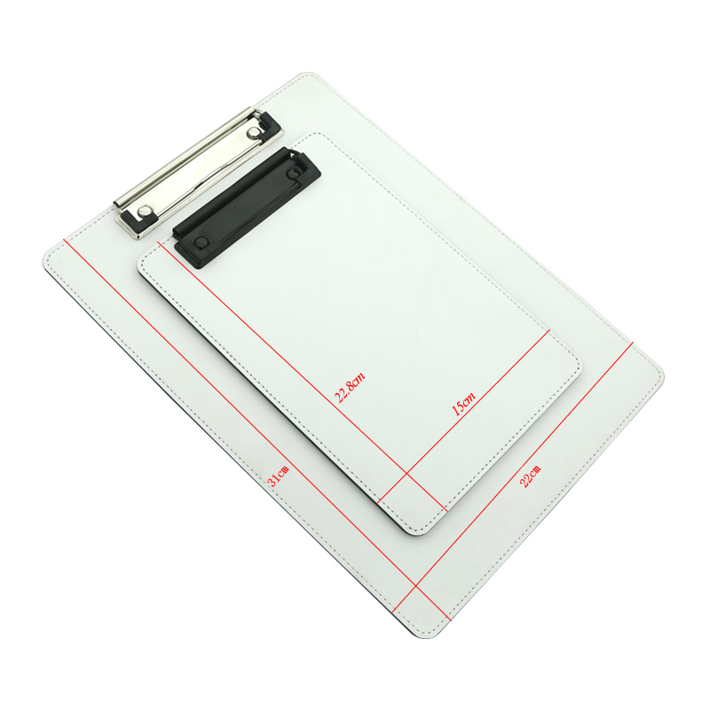 Clipboard sublimare din piele PU cu clip metalic - A4 Clipboard sublimare din piele PU cu clip metalic - A4